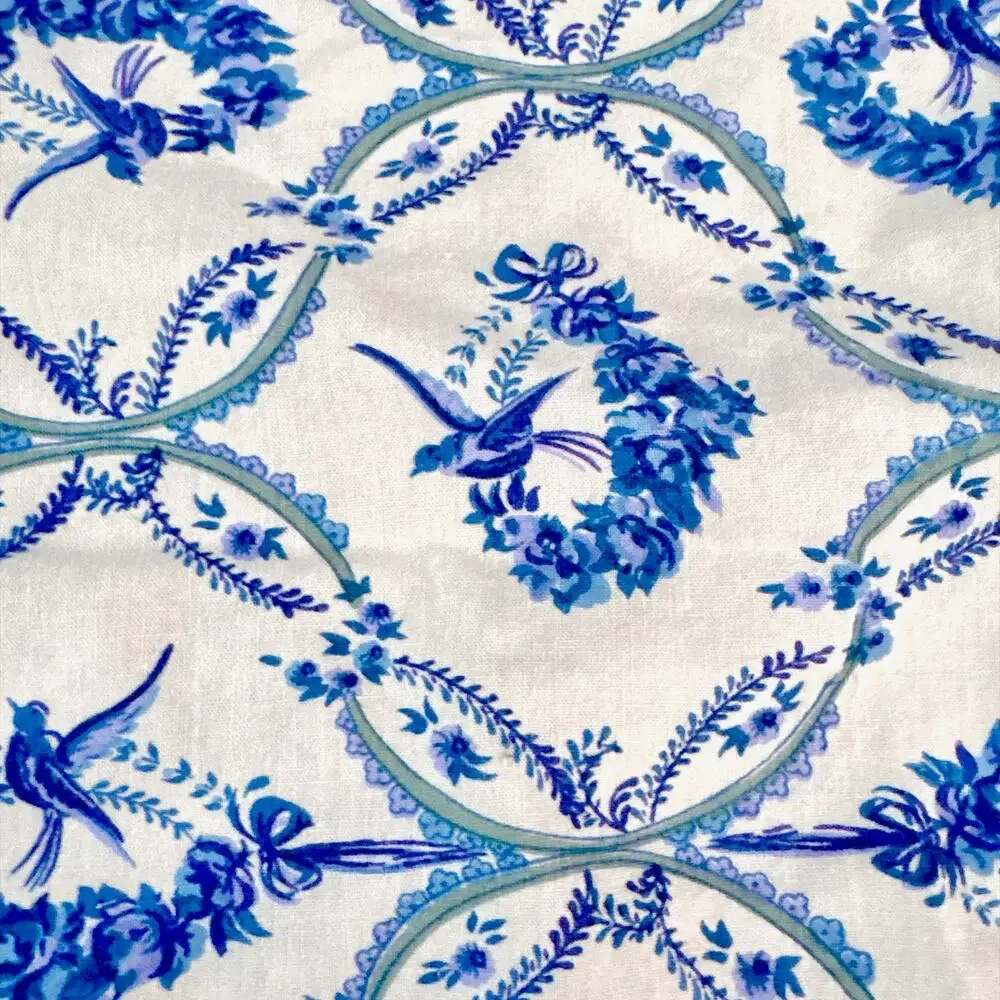 Vintage Reversible April Cornell Duvet Cover and Pillow Shams Set